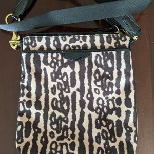 Coach Leopard Fabric Crossbody Purse